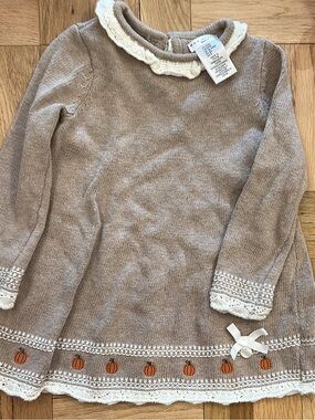 Max Studio Baby Pumpkin Sweater Dress 24M